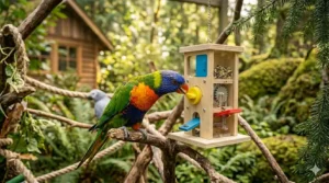 Sturdy stainless steel foraging toy for long-lasting enrichment.