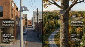 Using tree-friendly hardware to protect Canadian trees. / Utilisation de matériel respectueux des arbres pour protéger la nature canadienne.