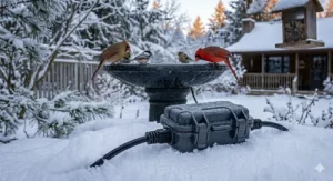 Comparing different styles of the best heated bird baths for Canadian winters.