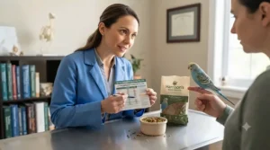 Balanced, vitamin-fortified diet pellets for a happy, active budgie.