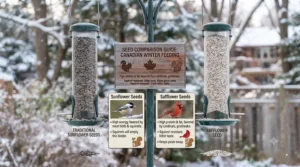 Recommended tube and hopper feeders for dispensing safflower seed canada squirrel proof setups.
