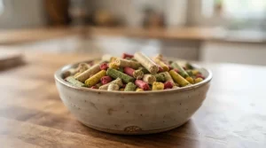 Natural ingredients used in the formulation of best parrot pellets. / Ingrédients naturels utilisés dans la formulation des meilleurs granulés pour perroquets.