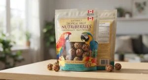 The official product packaging of the best nutriberries for parrots available across Canada