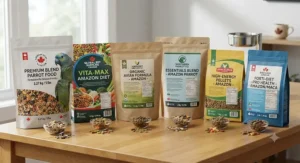 Comparison of the best Amazon parrot food brands available at Canadian pet stores