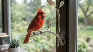An energetic bird singing after eating the best cockatiel food in a bright Toronto apartment.